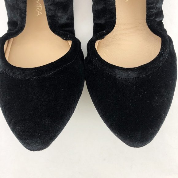 NWOB! YOSI SAMRA Black Velvet Vienna 2 Foldable Ballet Flats 6 - Picture 4 of 10